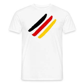 Deutschlandflagge - Style Streifen - Männer T-Shirt - Weiß - Vorne - AI Model Male 178 dark (178cm)