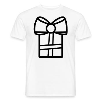 Kleine Geschenkbox - Männer T-Shirt - Weiß - Vorne - AI Model Male 178 dark (178cm)