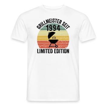 30e anniversaire - Grillmeister depuis 1994 - T-shirt homme - blanc - Devant - AI Model Male 178 dark (178cm)