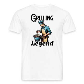 Grilling Legend - Men's T-Shirt - white - Front - AI Model Male 178 dark (178cm)