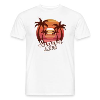 Summer Love Vintage Sunset - Männer T-Shirt - Weiß - Vorne - AI Model Male 178 dark (178cm)
