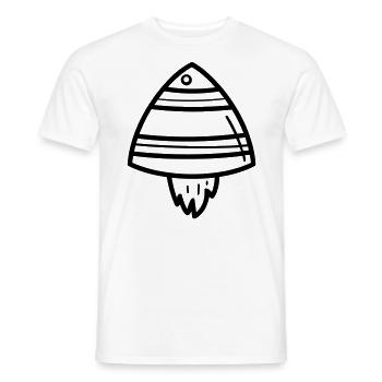 flying saucer - Men's T-Shirt - white - Front - AI Model Male 178 dark (178cm)