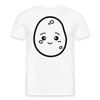 potato - Men's T-Shirt - white - Front - AI Model Male 178 dark (178cm)