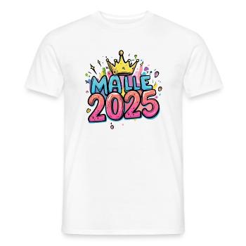 Malle 2025 Couronne - T-shirt homme - blanc - Devant - AI Model Male 178 dark (178cm)