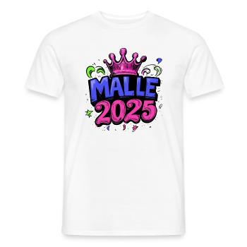 Malle 2025 Mallorca Holidays - Men's T-Shirt - white - Front - AI Model Male 178 dark (178cm)
