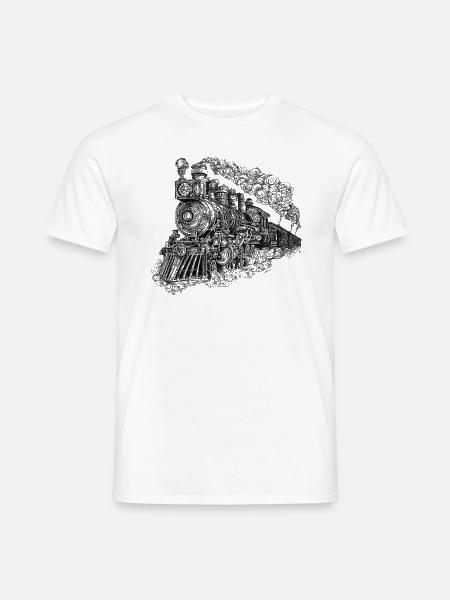 "Titan 1899": The Steampunk Express - Männer T-Shirt - Weiß