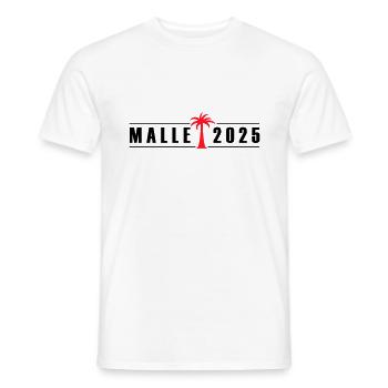 Malle 2025 Palmier - T-shirt homme - blanc - Devant - AI Model Male 178 dark (178cm)