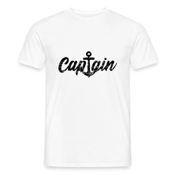 Capitaine capitaine - T-shirt homme - blanc - Devant - AI Model Male 178 dark (178cm)