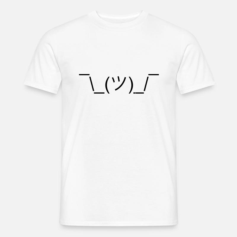 Shruggie Emojicon Design. Geschenk. Geschenkidee - Männer T-Shirt - Weiß