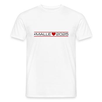 Malle 2025 Herz Liebe - Männer T-Shirt - Weiß - Vorne - AI Model Male 178 dark (178cm)