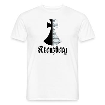 kreuzberg_wappen_dark - Männer T-Shirt - Weiß - Vorne - AI Model Male 178 dark (178cm)