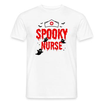 Spooky Nurse - Halloween - Men's T-Shirt - white - Front - AI Model Male 178 dark (178cm)