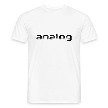 analogique 2 noir - T-shirt homme - blanc - Devant - AI Model Male 178 dark (178cm)