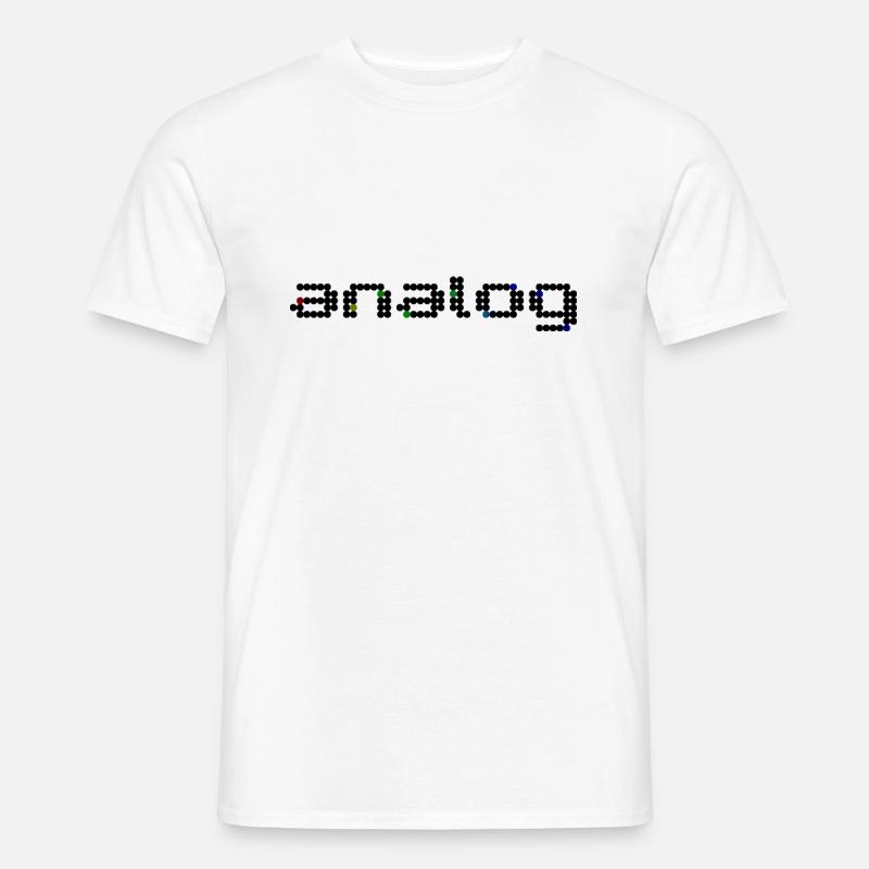 analog 2 black - Männer T-Shirt - Weiß