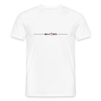 Malle 2025 Palmier de Majorque - T-shirt homme - blanc - Devant - AI Model Male 178 dark (178cm)