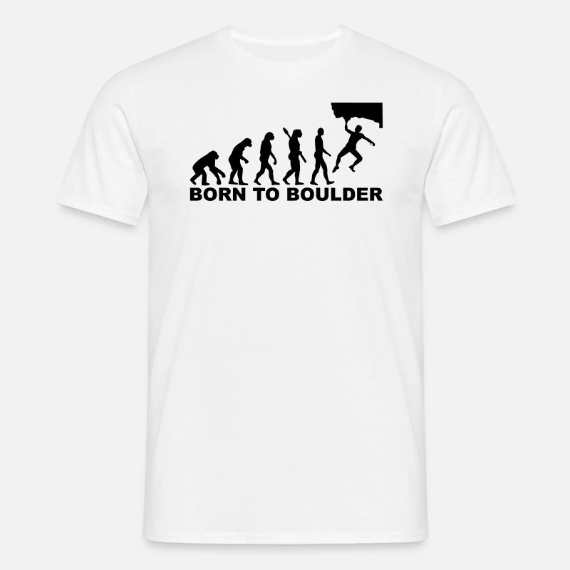 Evolution boulder - T-shirt Homme - blanc