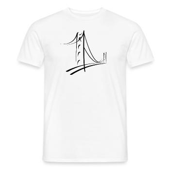 Pont autoroutier - T-shirt homme - blanc - Devant - AI Model Male 178 dark (178cm)