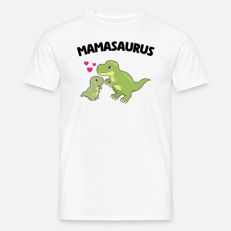 Mamasaurus - Süßes Dinosaurierdesign - Männer T-Shirt - Weiß