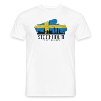 Stockholm est toujours une bonne idée - T-shirt homme - blanc - Devant - AI Model Male 178 dark (178cm)