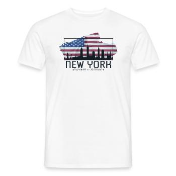 New York ist immer eine gute Idee - Männer T-Shirt - Weiß - Vorne - AI Model Male 178 dark (178cm)