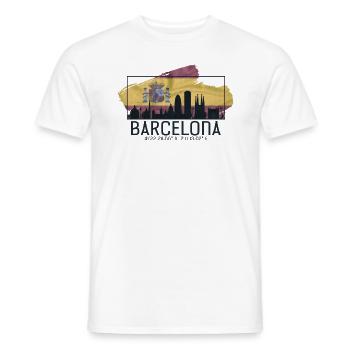 Barcelona is always a good idea - Men's T-Shirt - white - Front - AI Model Male 178 dark (178cm)