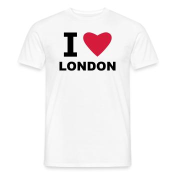 I love London - Männer T-Shirt - Weiß - Vorne - AI Model Male 178 dark (178cm)