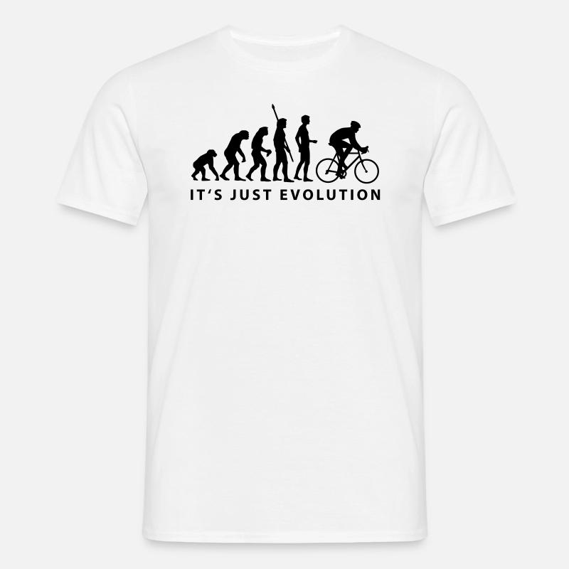 evolution_radfahrer_b - T-shirt Homme - blanc