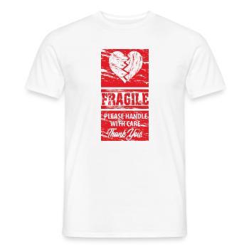 Amour, Célibataire, Coeur, Cadeau, Idée Cadeau - T-shirt homme - blanc - Devant - AI Model Male 178 dark (178cm)