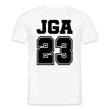 JGA 2023 Junggesellenabschied - Männer T-Shirt - Weiß - Vorne - AI Model Male 178 dark (178cm)