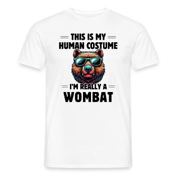 This Is My Human Costume I'm Really A Wombat - Men's T-Shirt - white - Front - AI Model Male 178 dark (178cm)