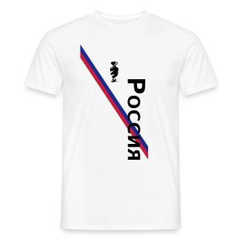 Poccnr - Russia - Russland - Euro 2012 Fanshirt EM - Men's T-Shirt - white - Front - AI Model Male 178 dark (178cm)