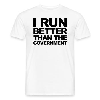 Run - T-shirt homme - blanc - Devant - AI Model Male 178 dark (178cm)