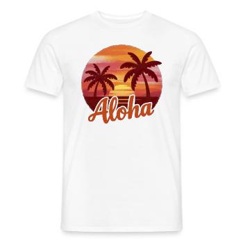 Aloha Vintage Sunset - Men's T-Shirt - white - Front - AI Model Male 178 dark (178cm)