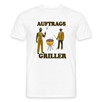 Auftragsgriller - Männer T-Shirt - Weiß - Vorne - AI Model Male 178 dark (178cm)