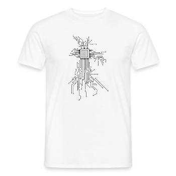 CPU Heart Computer Programmer Gift Design - Männer T-Shirt - Weiß - Vorne - AI Model Male 178 dark (178cm)