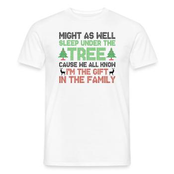 All know i'm the gift in the family - T-shirt homme - blanc - Devant - AI Model Male 178 dark (178cm)