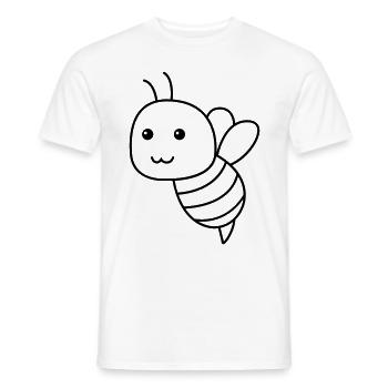 Honeybee Comic Animal - Men's T-Shirt - white - Front - AI Model Male 178 dark (178cm)