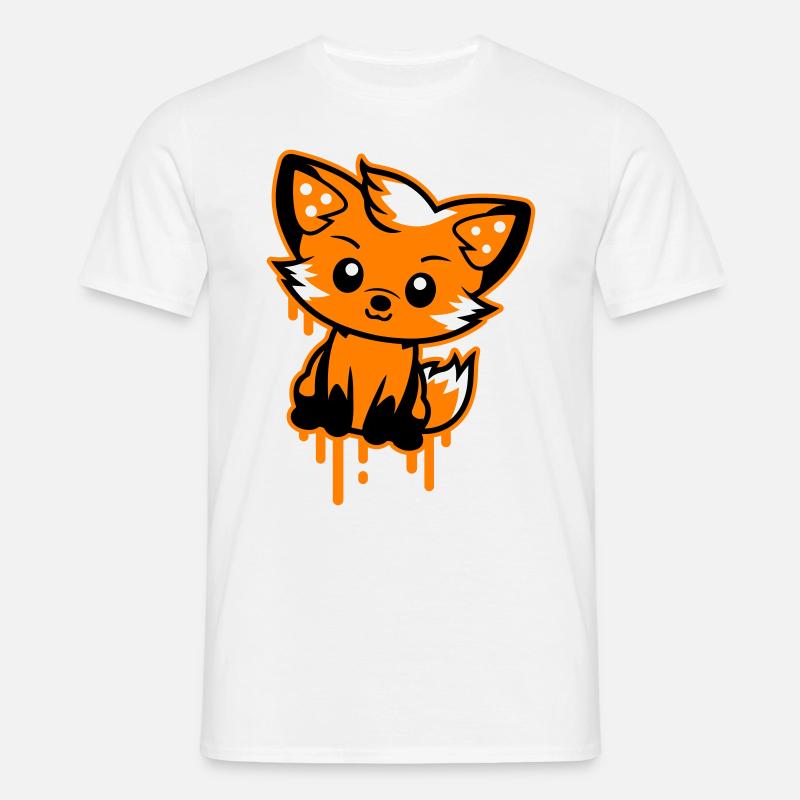 Fuchs Comic - Männer T-Shirt - Weiß