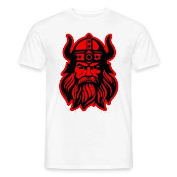 Viking Head Warrior Valhalla Odin - Men's T-Shirt - white - Front - AI Model Male 178 dark (178cm)
