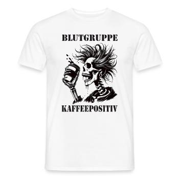 Groupe sanguin café - T-shirt homme - blanc - Devant - AI Model Male 178 dark (178cm)