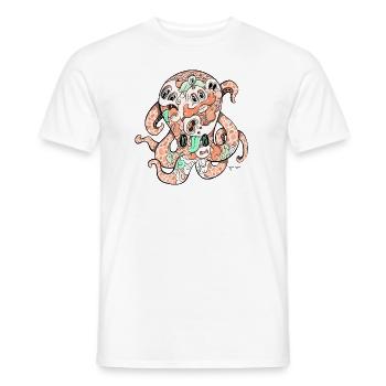Octopus doodle - Men's T-Shirt - white - Front - AI Model Male 178 dark (178cm)