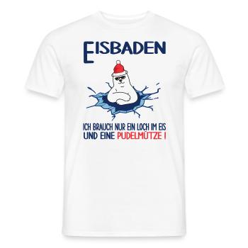 winterbader winterschwimmen pudelmütze eisbaden - Männer T-Shirt - Weiß - Vorne - AI Model Male 178 dark (178cm)