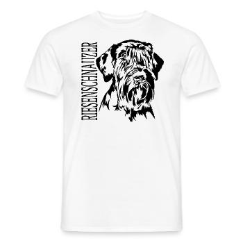 Schnauzer géant Portrait chien chiens IGP Wilsigns - T-shirt homme - blanc - Devant - AI Model Male 178 dark (178cm)