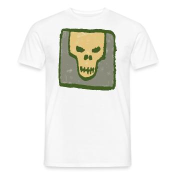 Icône de crâne - T-shirt homme - blanc - Devant - AI Model Male 178 dark (178cm)