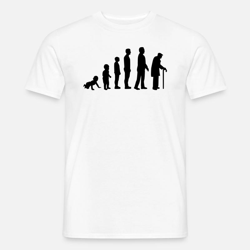 Evolution Pensioner - Men's T-Shirt - white