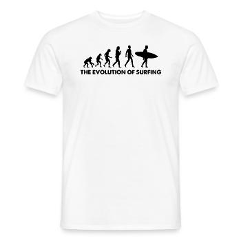 The Evolution Of Surfing - Männer T-Shirt - Weiß - Vorne - AI Model Male 178 dark (178cm)