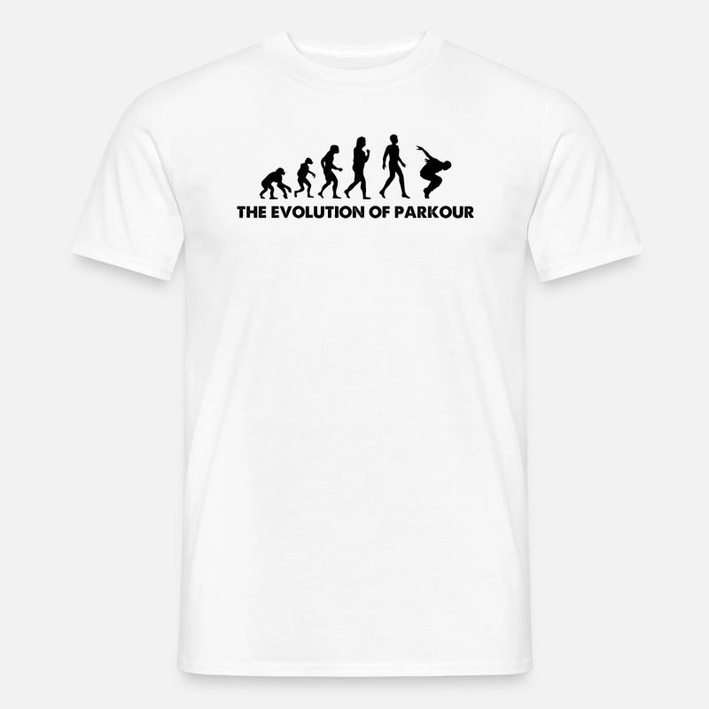 The Evolution Of Parkour - Männer T-Shirt - Weiß