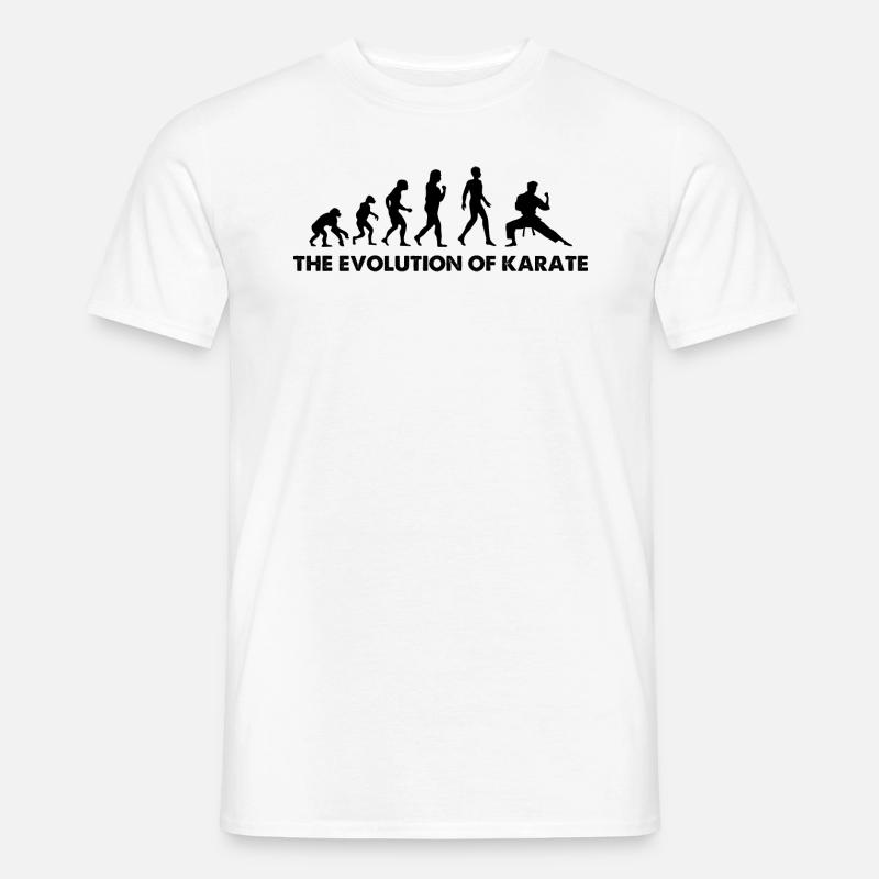 The Evolution Of Karate - Männer T-Shirt - Weiß