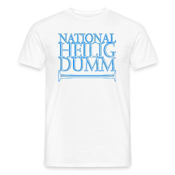 nationalheiligdumm blau - Männer T-Shirt - Weiß - Vorne - AI Model Male 178 dark (178cm)