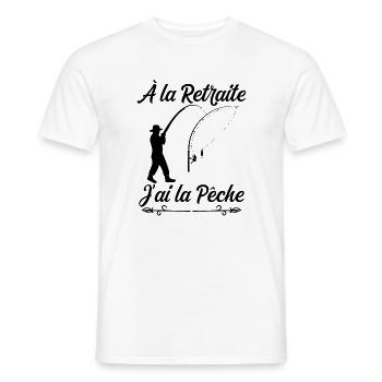 Pêche Retraité Super Cool Pour Papy - T-shirt homme - blanc - Devant - AI Model Male 178 dark (178cm)